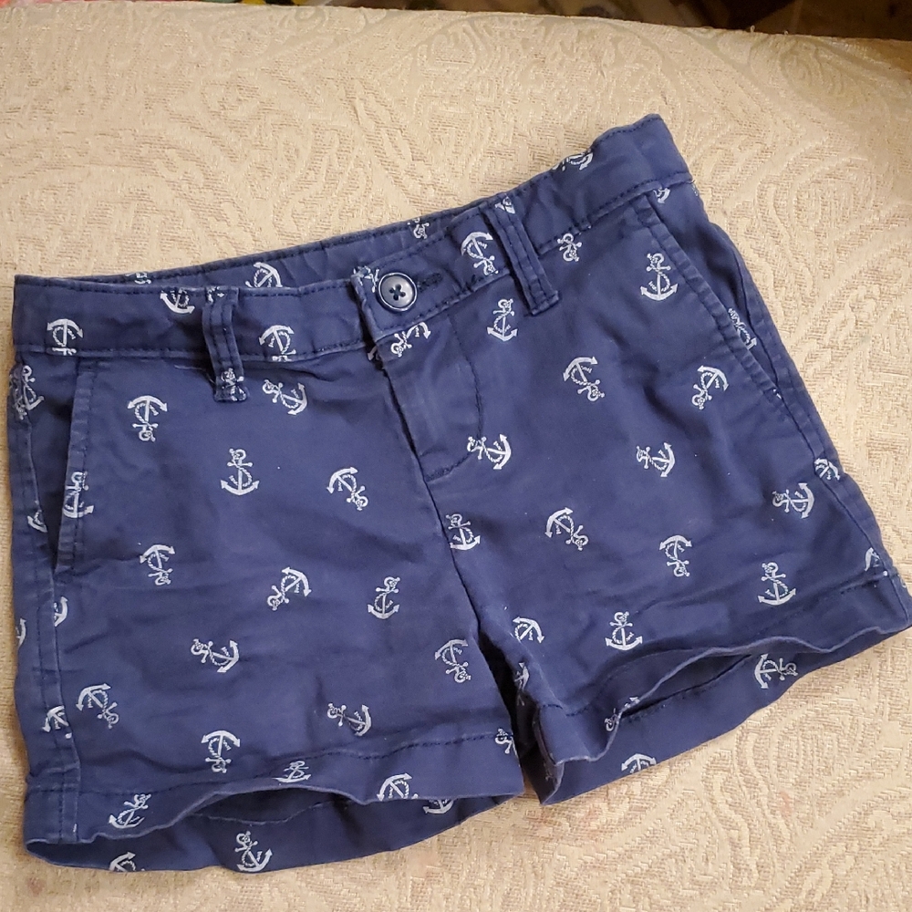Faded Glory Blue Nautical Print Shorts
